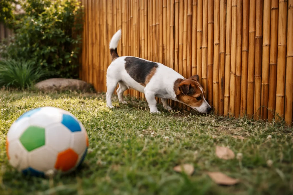 Idea 5: Create a Backyard Zone for Kids or Pets Using Bamboo Screening