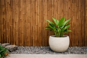 Idea 3: Create a Bamboo Feature Wall in Your Backyard