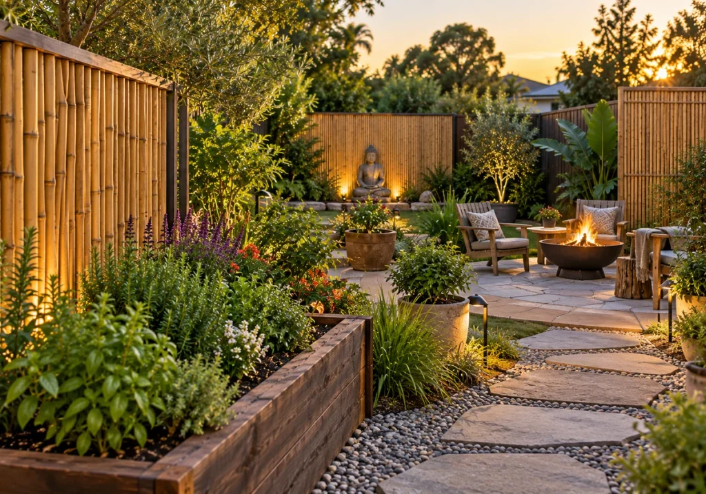 Bamboo Works Best Behind Landscape Design Features