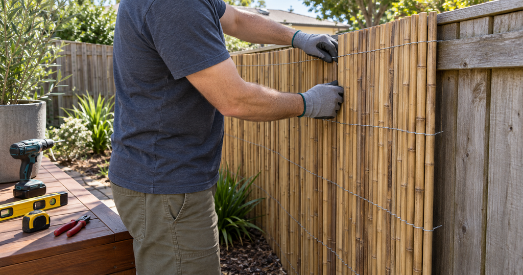 Installing Bamboo Screening